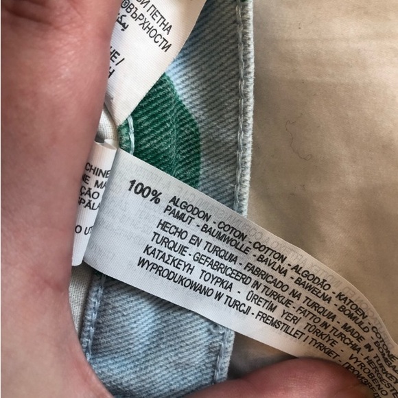 Zara Hibiscus Flower Distressed Raw Hem Denim Shorts - Picture 7 of 8